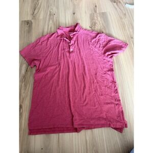 Bonobos Polo Shirt Mens L Red Cotton Blend